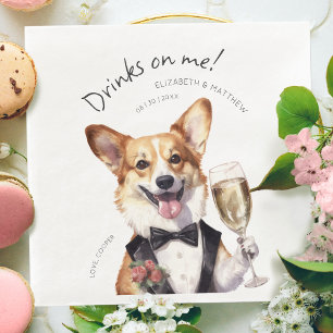 Charming Pembroke Welsh Corgi Waiter Serviette
