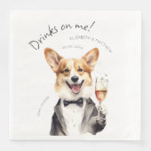 Charming Pembroke Welsh Corgi Waiter Serviette (Vorderseite)