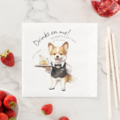 Charming Pembroke Welsh Corgi Waiter Serviette (Beispiel)