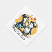Charming Penguin Couple Serviette (Ecke)