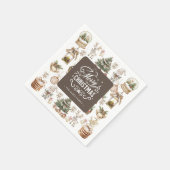 Charming Personalisiert Frohe Weihnachten Serviette (Ecke)