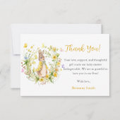 Charming Peter Rabbit Baby Dusche Dankeskarte (Vorderseite)