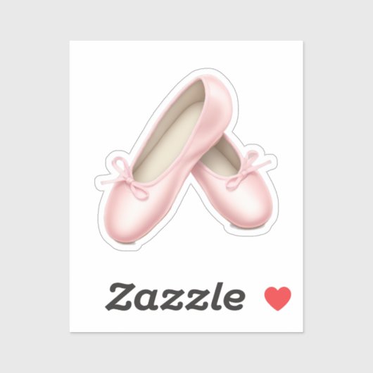 Charming Pink Ballet Flats Emoji Aufkleber (Blatt)