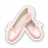 Charming Pink Ballet Flats Emoji Aufkleber (Vorderseite)