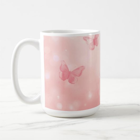 charming pink butterlies kaffeetasse (Links)