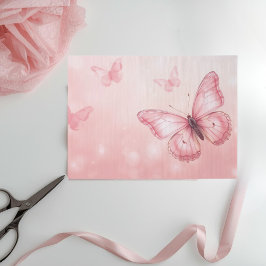 charming pink butterlies seidenpapier