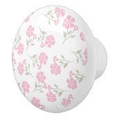 Charming Pink Floral Pattern Ceramic Knob for Deco Keramikknauf (Rechts)