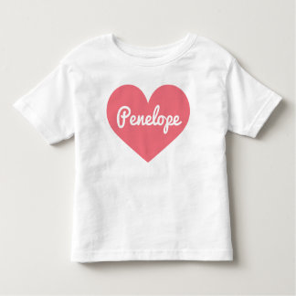 Charming Pink Heart Individuelle Name T - Shirt