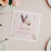Charming Pink Stork Baby Dusche Napkins Serviette