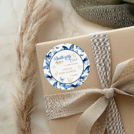 Charming Pink Watercolor Blume Baby in Bloom Runder Aufkleber