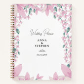 Charming Pink Wisteria Wedding Planner Notizblock (Vorderseite)