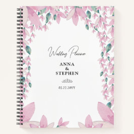 Charming Pink Wisteria Wedding Planner Notizblock