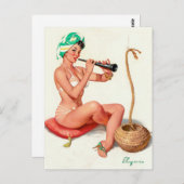 Charming Pinup Postkarte (Vorne/Hinten)