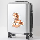 Charming Pony - Kinderzimmer Aufkleber (Koffer)