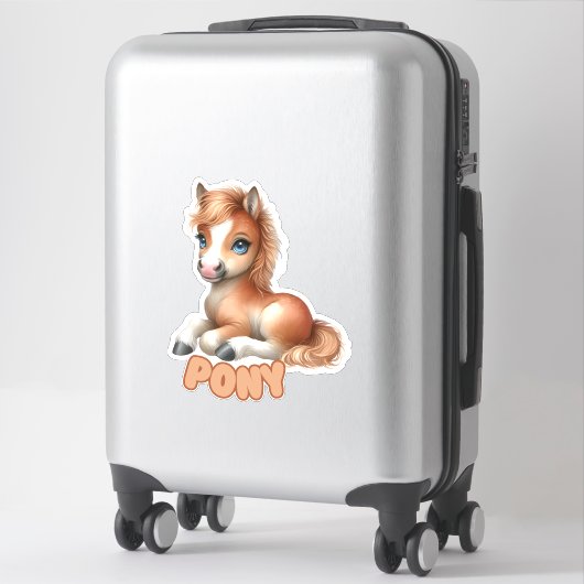 Charming Pony - Kinderzimmer Aufkleber (Koffer)