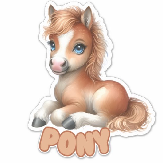 Charming Pony - Kinderzimmer Aufkleber (Vorderseite)