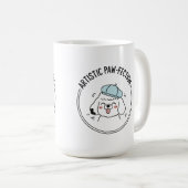 Charming Poodle Sketch mit Blue Beret Kaffeetasse (VorderseiteRechts)