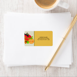 Charming Pumpkin & Acorn Halloween Bridal Adressaufkleber