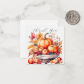 Charming Pumpkin Vielen Dank Mitteilungskarte (Vorderseite/Rückseite Beispiel)