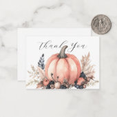 Charming Pumpkin Vielen Dank Mitteilungskarte (Vorderseite/Rückseite Beispiel)