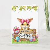 Charming Rabbit-Themed Easter Card Karte (Vorderseite)