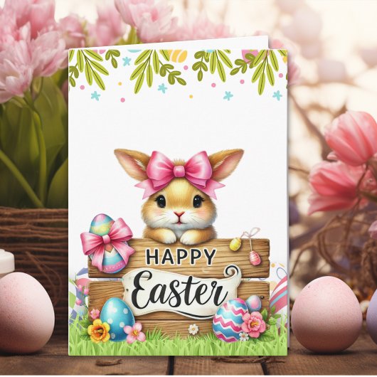 Charming Rabbit-Themed Easter Card Karte