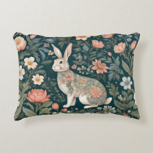 Charming Rabbit William Morris Inspirierte floral Dekokissen