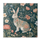 Charming Rabbit William Morris Inspirierte floral Fliese (Vorderseite)