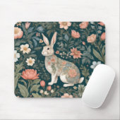 Charming Rabbit William Morris Inspirierte floral Mousepad (Mit Mouse)