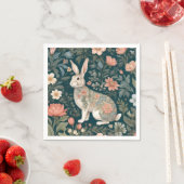 Charming Rabbit William Morris Inspirierte floral Serviette (Beispiel)