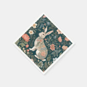 Charming Rabbit William Morris Inspirierte floral Serviette (Ecke)