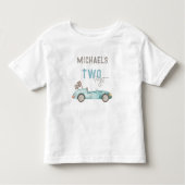 Charming Race Car Geburtstag Kleinkind T-shirt (Vorderseite)