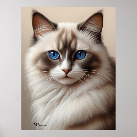 Charming Ragdoll Cat Art Pater Lover Poster (Vorne)
