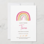 Charming Rainbow Birthday Einladung (Vorderseite)