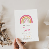 Charming Rainbow Birthday Einladung