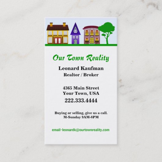 Charming Realtor Business Card Visitenkarte (Vorderseite)