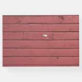 Charming Red Barn Wood Wedding Gästebuch (Rückseite)
