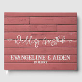 Charming Red Barn Wood Wedding Gästebuch (Vorderseite)