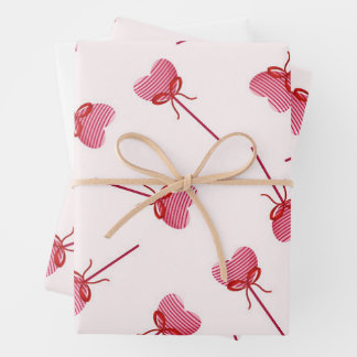 Charming Red Bow Muster Geschenkpapier Set