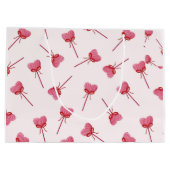 Charming Red Bow Pattern Schlüsselanhänger Große Geschenktüte (Rückseite)