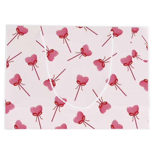 Charming Red Bow Pattern Schlüsselanhänger Große Geschenktüte (Rückseite)