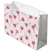 Charming Red Bow Pattern Schlüsselanhänger Große Geschenktüte (Rückseite Schrägansicht)