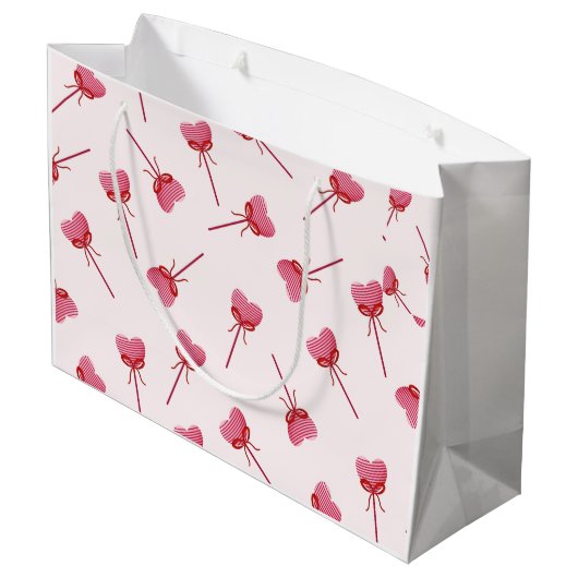 Charming Red Bow Pattern Schlüsselanhänger Große Geschenktüte (Rückseite Schrägansicht)
