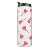 Charming Red Bow Pattern Schlüsselanhänger Thermosbecher (Nach rechts gedreht)