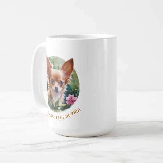 Charming Red Chihuahua Morning Tasse (Vorderseite Links)