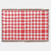 Charming Red Gingham Karo Pattern Decke (Vorderseite)