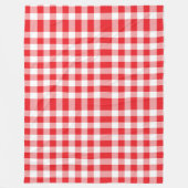 Charming Red Gingham Karo Pattern Fleecedecke (Vorderseite)