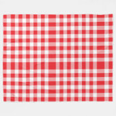 Charming Red Gingham Karo Pattern Fleecedecke (Vorderseite (Horizontal))