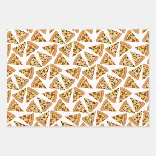 Charming Red Gingham Pizza Patterns Geschenkpapier Set (Vorderseite 3)