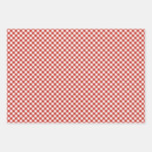 Charming Red Gingham Pizza Patterns Geschenkpapier Set (Vorderseite 2)
